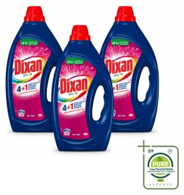 Produktbild von 3 x Dixan Flüssigwaschmittel Color für Buntwäsche - Großpackung - 3 Stücke