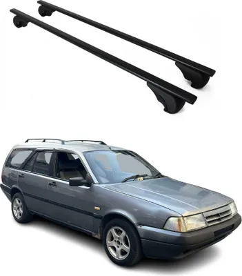 Productafbeelding van Dakdragers, dwarsbalken voor Fiat Tempra, modeljaren 1990-1996, zwart staal