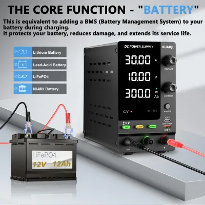 Obrázek produktu pro Nastavitelný spínaný zdroj napájení DC – 30V a 10A – Univerzální zdroj proudu s výkonem 300W