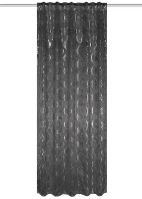 Produktbild von HOME WOHNIDEEN Fertigschal Abdunkler Suede Foliendruck "Eddie" 245 x 140 cm 1x Abdunklungsschal Grau