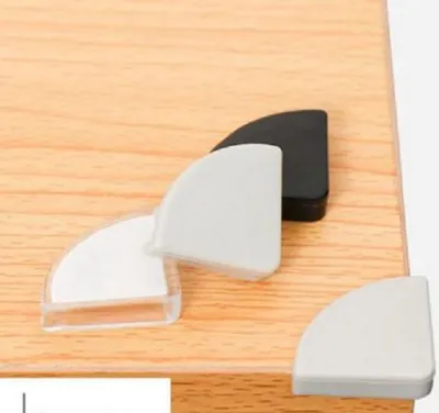 Image de Coins de table - Protection de table - Coins de protection sûrs - Set de 4 - Noir