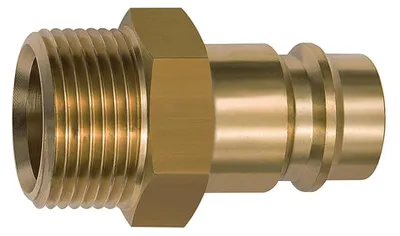 Produktbild von Riegler Nippel für Kupplungen NW 19, Messing blank, G 1 AG