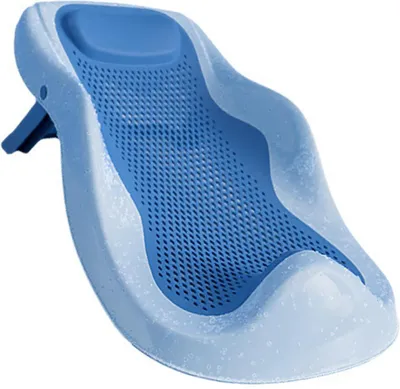 Produktbild von Baby-Badewannenstütze, rutschfest, ergonomisch, faltbar, Liegehalterung für Kleinkinder, Blau