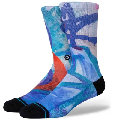 Image de Chaussettes Stance Casual NBA Nets Dyed Crew Socks "Grey" pour Uni