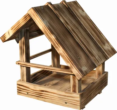 Produktbild von Schräges Vogelhäuschen aus Holz | Vogelhaus aus Holz | Schrägfütterungsstand | Vogelfutterstation aus Holz | Vogelhäuschen