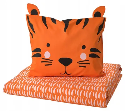 Produktbild von IKEA NATTHÄGER Bettbezug und Kissenbezug Tiger 150x200 cm