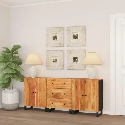 Immagine prodotto di vidaXL Credenze 3 pz. Legno massiccio di acacia