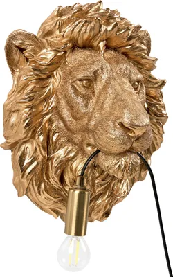 Zdjęcie produktu dla BELIANI Lampa ścienna złota żywica syntetyczna lampka nocna wisząca z motywem zwierzęcym do czytania do salonu sypialni w stylu glam