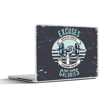 Produktbild von MuchoWow® Laptop Aufkleber Sticker Cover Gewichte - Sport - Retro 31x22.5 cm - Laptop-Deko