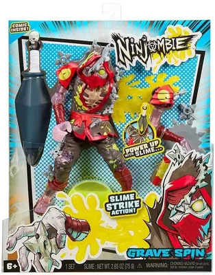 Obrázok produktu pre MGA Akčná figúrka Ninjombie Grave Spin Ninja Zombie so slizom