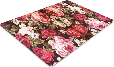 Produktbild von Stuhlunterlage Bürostuhlunterlage 120 cm x 90 cm Bodenmatte Bürostuhlunterlage - rote Rosen