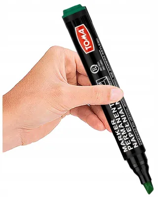 Produktbild von TOMA Schul-Marker mit Keilspitze, Grün, Permanent