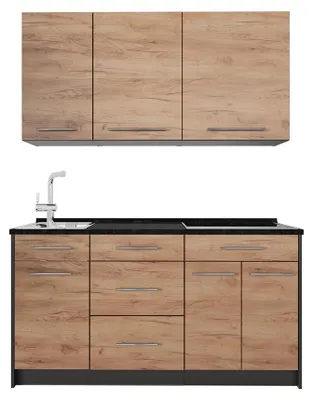 Obrázek produktu pro Jednotková kuchyně Vicco Fame-Line Zlatý mocný dub/Antracit 150 cm, PD Antracit, Model 64835