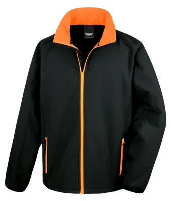 Produktbild von Result Core - Softshelljacke Zum Bedrucken für Herren FK1248 (3XL) (Schwarz/Orange)