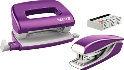 Produktbild von LEITZ Heftgerät & Locher Set Mini Nexxt WOW violett