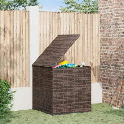Produktbild von vidaXL Garten-Kissenbox PE Rattan 100x97,5x104 cm Braun