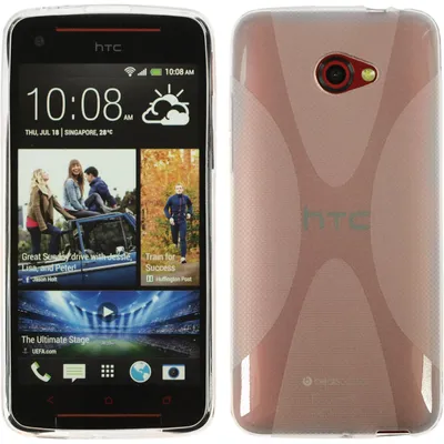 Produktbild von PhoneNatic Case kompatibel mit HTC Butterfly S - clear Silikon Hülle X-Style + 2 Schutzfolien