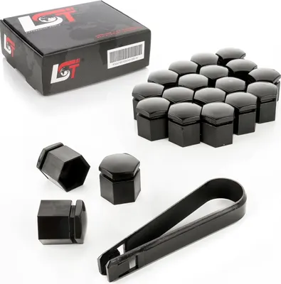 Produktbild von 20x Radschrauben Abdeckkappen Radschraubenkappen 17 mm schwarz für BMW MINI