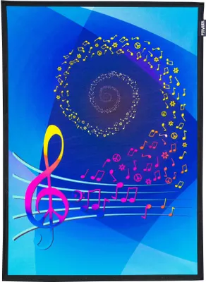 Produktbild von PSYWORK Schwarzlicht Stoffposter Neon "Psychedelic Harmony", 0,5x0,7m