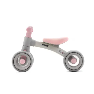 Produktbild von Adamex Kinder Laufrad ab 1 Jahr WELLY Grau & Rosa – Erste Baby Geschenk für Junge & Mädchen