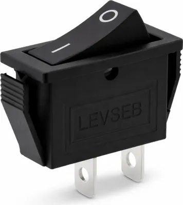 Produktbild von Einbau Wipptaster TASTER OFF/ON (2pin), 15A 250VAC, 28 mm x 10 mm, schwarz