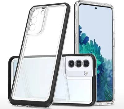 Immagine prodotto di Custodia Trasparente 3In1 Per Samsung Galaxy S23+ Cover In Silicone Con Cornice Nera