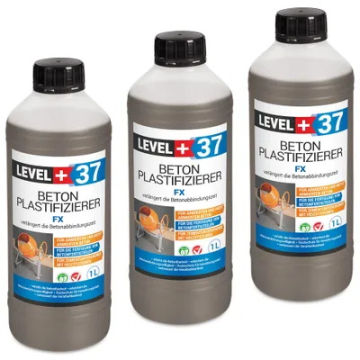 Produktbild von Beton Zusatzmittel 3L Betonverflüssiger Plastifizierer Estrich Level+ FX RM37