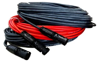 Produktbild von Solarkabel Verlängerung 4mm² 2m mit Steckern, Solarleitung, Kabelsatz
