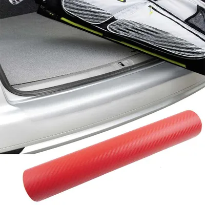 PREMIUM Ladekantenschutz-Folie Lack Schutz Kratzer Carbon Rot f. viele Fahrzeuge – Produktansicht