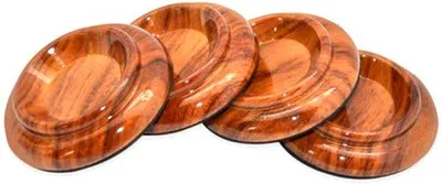 Image de 4 patins de protection, adaptés à tous les types de meubles. Petit patin en bois, 10 × 2,2 cm