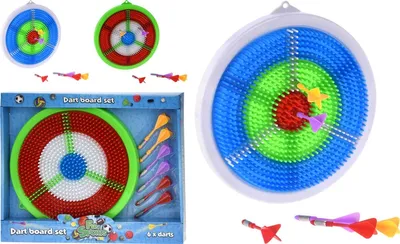 Produktbild von Dartscheibe Spiel Set 23,5 cm Durchmesser mit 6 Darts