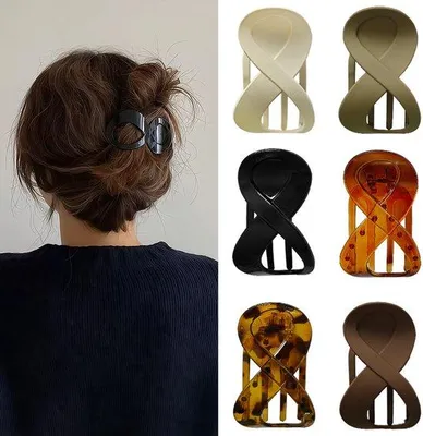 Produktbild von Schwarze Vintage-Haarspangen, große dicke Haarspangen, antislip Haarspangen für Damen und Mädchen (6 Stück)