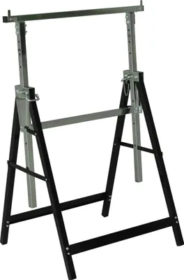 Produktbild von Meister Metallbock 200 kg - Klappbar - Variable Arbeitshöhe von 800 bis 1300 mm - 7-stufige Höhenverstellung - Mit Rasthaken / Gerüstbock / 5258110