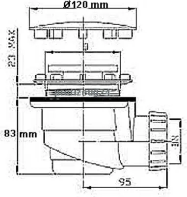 Produktbild von Duschablauf für Duschen 90 mm