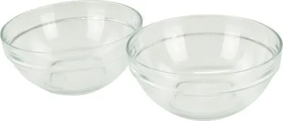 Produktbild von Glasschüssel Ø 23 cm 2 Stück im Set Beilagenschüssel Dessertschale Stapelschale