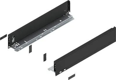Image de BLUM LEGRABOX pure, profilé de hauteur M, NL 450, noir carbone
