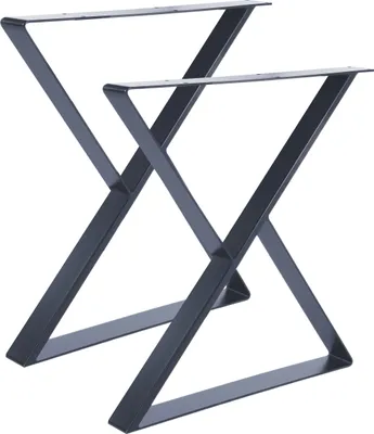 Obrázek produktu pro 2 x rám stolu Stolové podnože Stolové nohy X - rám 60x75 cm