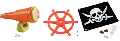 Immagine prodotto di Set di accessori per la torre di gioco, telescopio Star, volante Star e bandiera dei pirati