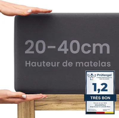 Produktbild von Boxspringbett-Spannbettlaken, 90x200 cm bis 100x220 cm - für Matratzen bis 40 cm Höhe