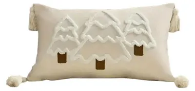 Produktbild von Weihnachtskissenbezug mit Baumstickerei, 30 x 50 cm