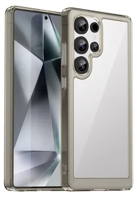 Zdjęcie produktu dla Etui silikonowe Outer Space Case z żelową ramką do Samsung Galaxy S25 Ultra - przezroczysto-czarne