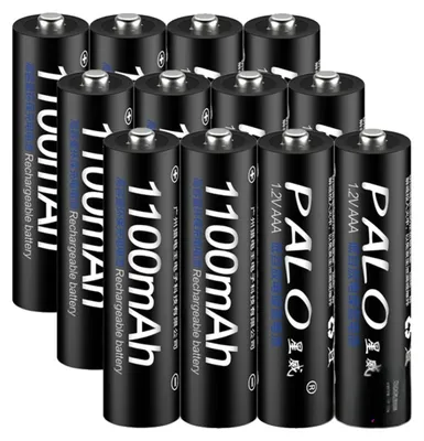 Zdjęcie produktu dla Akumulatory Ni-MH, wielokrotnego ładowania, pojemność 1100 mAh, szeroka kompatybilność, zestaw 12 sztuk