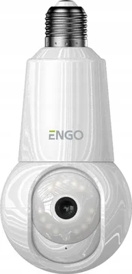 Image de Sanitas | Caméra intelligente ENGO ECAM-E27 - Blanche - 4 MP FHD - Vision à 360° - Wi-Fi et vision nocturne