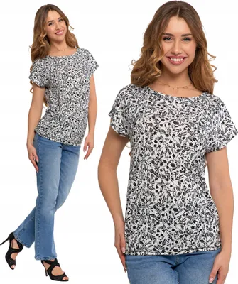 Produktbild von Moraj | Bluse Damen Mit Blumen - XL - Kurze Ärmel - Modisches Muster - Shirt