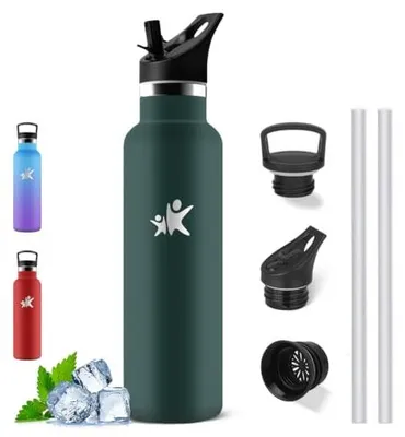 Produktbild von Edelstahl Trinkflasche 1l, BPA-frei, Auslaufsicher, Vakuumisoliert, Mujigaga