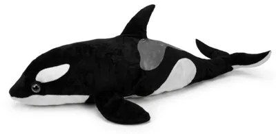 Produktbild von Nature Planet Pluschtier Orca - weicher Pluschstoff - viele Details - schwarz/weis - 90 cm