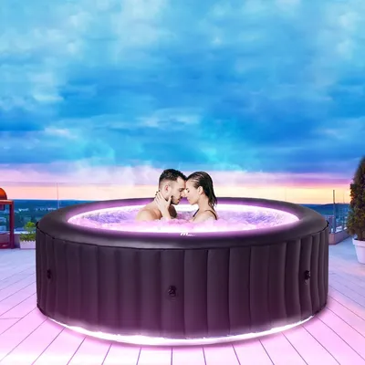 Produktbild von Miweba MSpa Whirlpool Urban Aurora U-AU061 | 6 Personen - Aufblasbar - 204 x 70 cm - UV-C Filter - RGB-Band - M-ONE & Ozon-Desinfektion - Zubehör