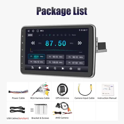Image de Autoradio – Écran tactile rotatif HD de 10,1 pouces avec connectivité sans fil et GPS