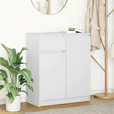 Produktbild von "2026 Promotion" Sideboard Wohnzimmer - mit Schublade - Weiß 71x35x84 cm Holzwerkstoff - Kommoden CC32322