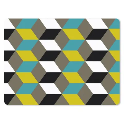 Produktbild von MuchoWow® Mauspad Mousepad Blöcke - Muster - 3D 23x19 cm - Mousepads - Maus Mat - Pad - Mausunterlage - Schreibtischunterlage - Mauspad